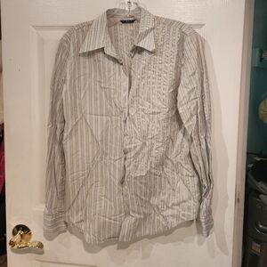 Vintage Y2K Sisley made in Italy stripped button-up shirt